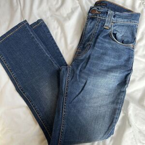 NUDIE Thin Finn Rainy Dark Jeans‎ Men's W26/L32 Slim Tapered Fit Organic